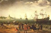 Adam Willaerts The painting Coastal Landscape with Ships by the Dutch painter Adam Willaerts painting